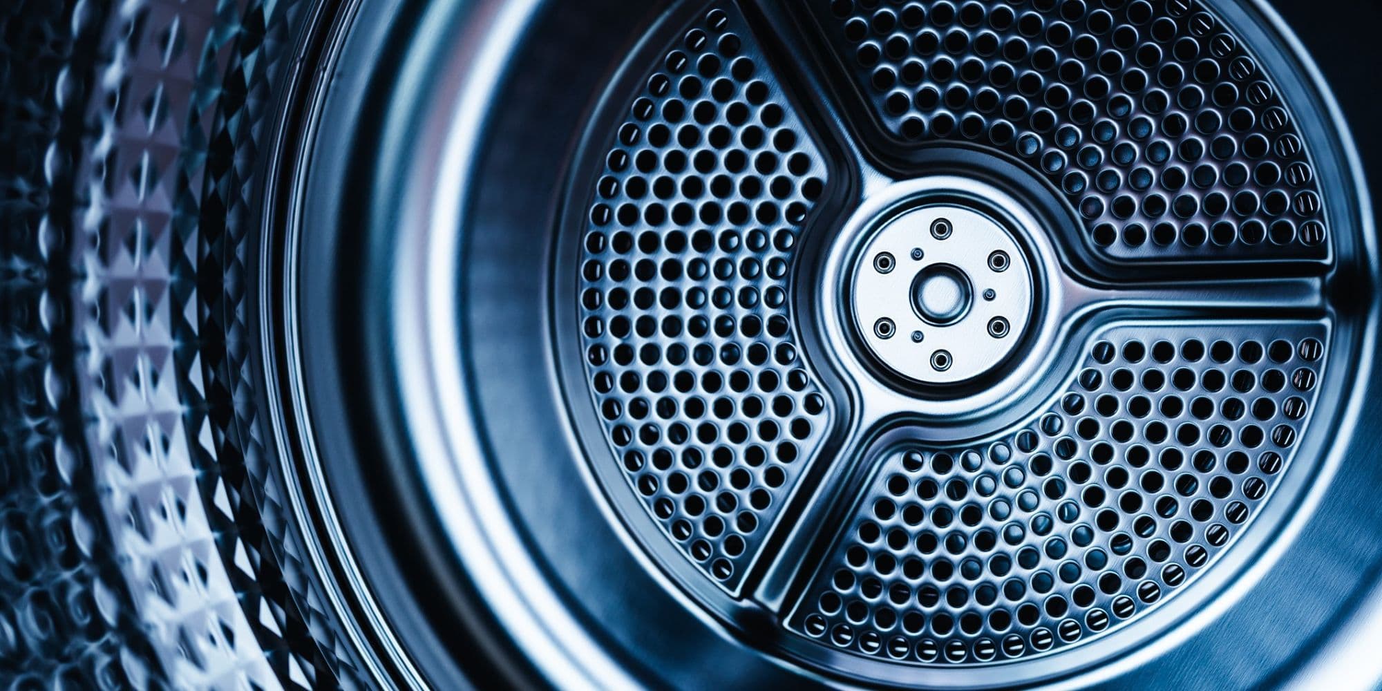 Inside view of washing machine.